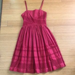 Anthropology red dress